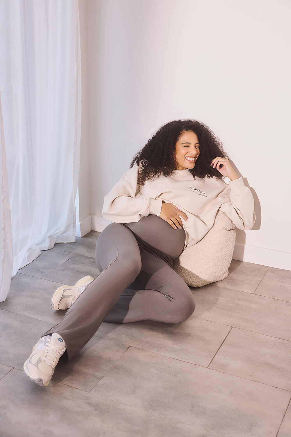 Legging évasé de maternité léger – Vert ardoise