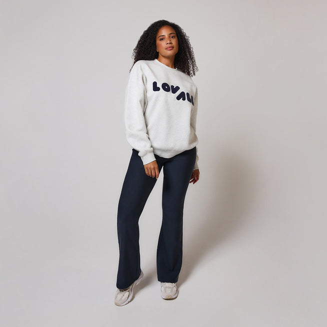 ALL SZN organique Sweat à Capuche Oversize Style 2 - Light Grey Marl