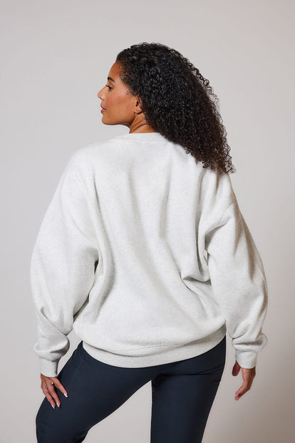 ALL SZN organique Sweat à Capuche Oversize grande taille Style 2 - Light Grey Marl