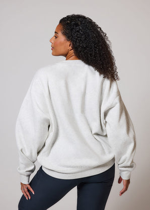 ALL SZN organique Sweat à Capuche Oversize grande taille Style 2 - Light Grey Marl