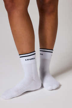 Chaussettes de sport côtelées – Bleu marine vintage