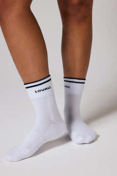 Chaussettes de sport côtelées – Bleu marine vintage