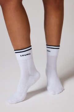 Chaussettes de sport côtelées – Bleu marine vintage
