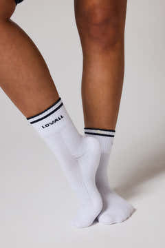 Chaussettes de sport côtelées – Bleu marine vintage