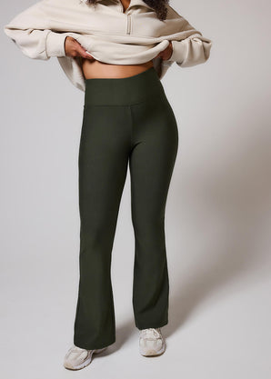 Legging Winter Flare grande taille - Deep Olive