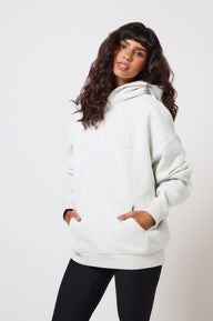 Poids lourd Sweat à Capuche Oversize - Light Grey Marl