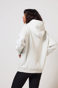 Poids lourd Sweat à Capuche Oversize grande taille - Light Grey Marl