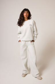 ALL SZN pantalon de jogging bio à jambes larges grande taille - Light Grey Marl