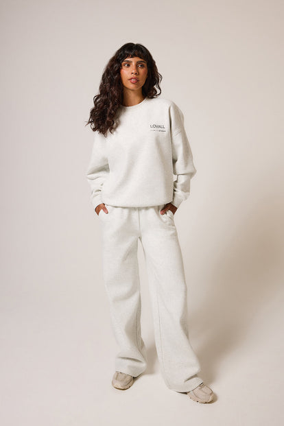 ALL SZN pantalon de jogging bio à jambes larges - Light Grey Marl