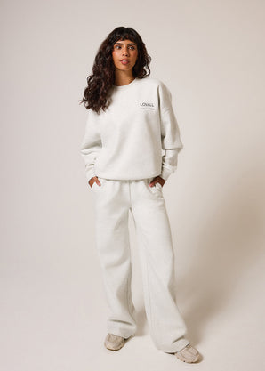 ALL SZN pantalon de jogging bio à jambes larges - Light Grey Marl