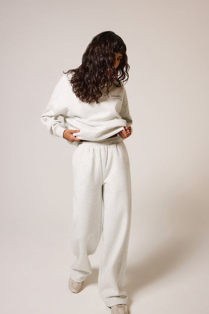 ALL SZN pantalon de jogging bio à jambes larges - Light Grey Marl