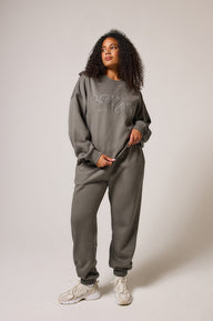 ALL SZN pantalon de jogging biologique à revers - Slate Green