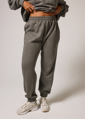 ALL SZN pantalon de jogging biologique à revers grande taille - Slate Green