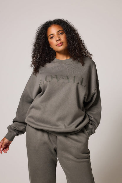 ALL SZN organique Sweat à Capuche Oversize grande taille Style 4 - Slate Green