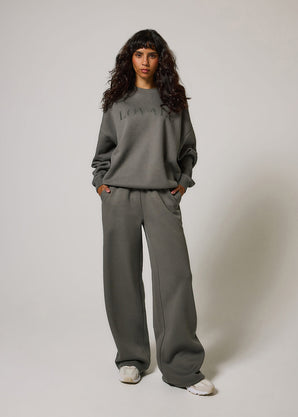 ALL SZN pantalon de jogging bio à jambes larges grande taille - Slate Green