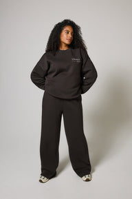 ALL SZN pantalon de jogging bio à jambes larges - Black Coffee