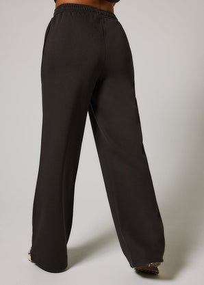 ALL SZN pantalon de jogging bio à jambes larges - Black Coffee