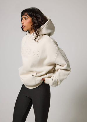 Poids lourd Sweat à Capuche Oversize - Ecru