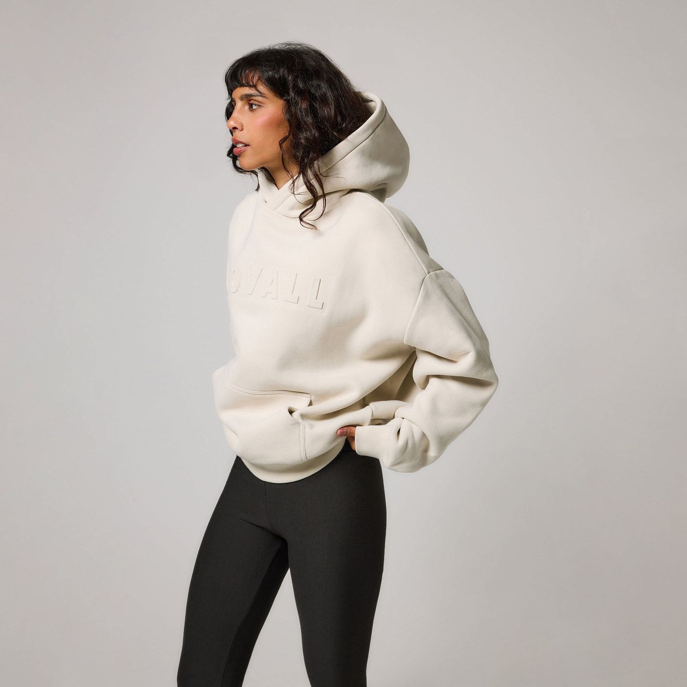 Poids lourd Sweat à Capuche Oversize - Ecru