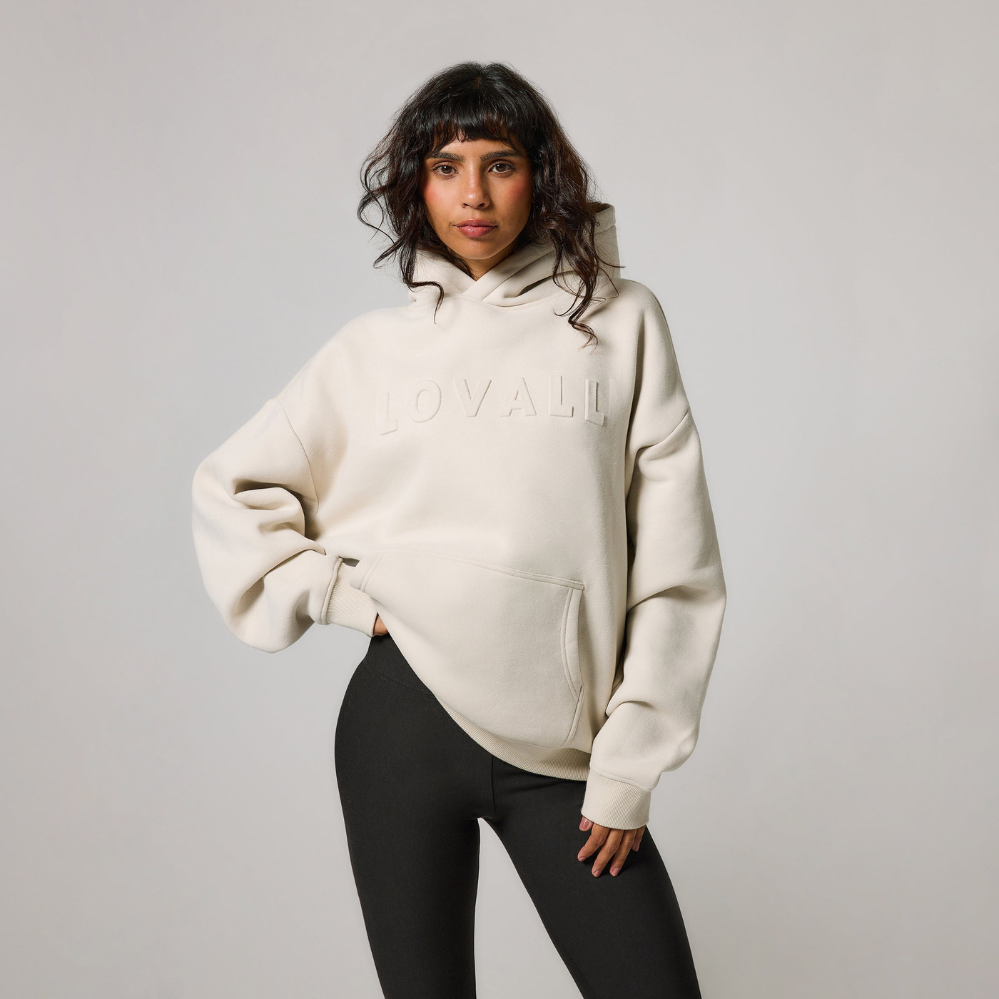 Poids lourd Sweat à Capuche Oversize - Ecru