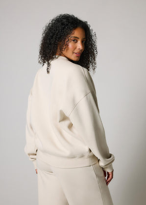 ALL SZN organique Sweat à Capuche Oversize Style 2 - Ecru