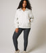 ALL SZN organique Pull Oversize avec Quart de Zip - Light Grey Marl