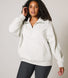 ALL SZN organique Pull Oversize avec Quart de Zip - Light Grey Marl