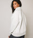 ALL SZN organique Pull Oversize avec Quart de Zip - Light Grey Marl