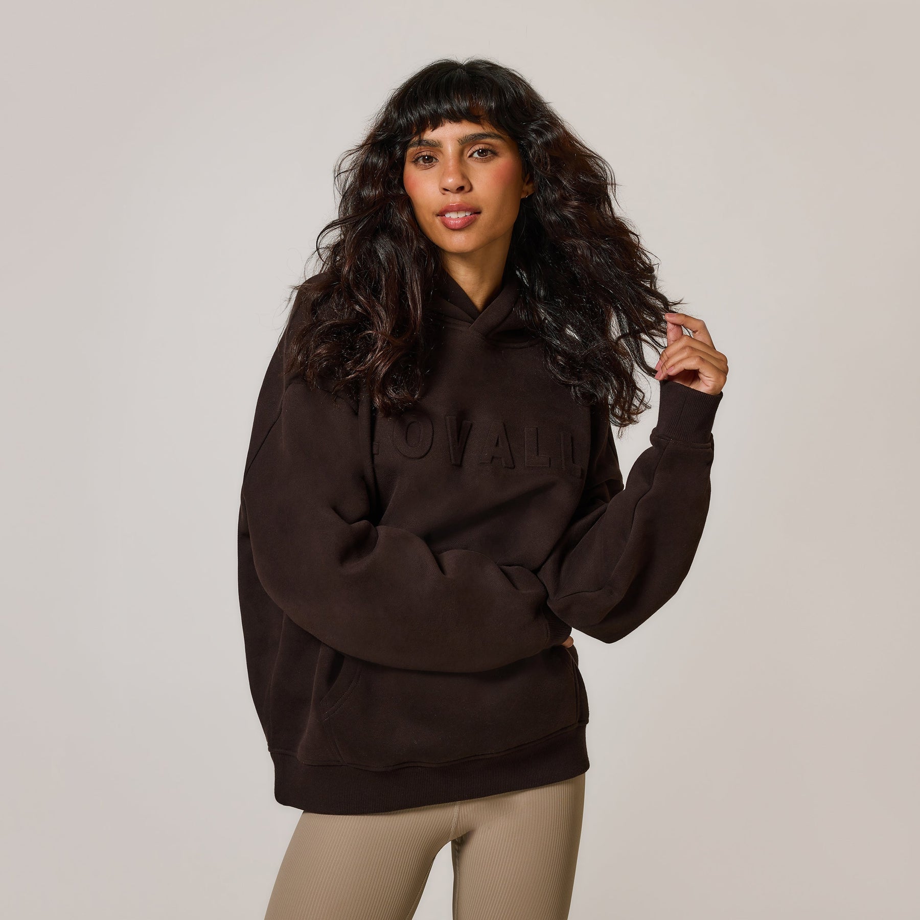 Poids lourd Sweat à Capuche Oversize grande taille - Espresso Brown