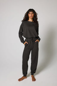 Pantalon de jogging Lounge-Luxe grande taille - Black Coffee