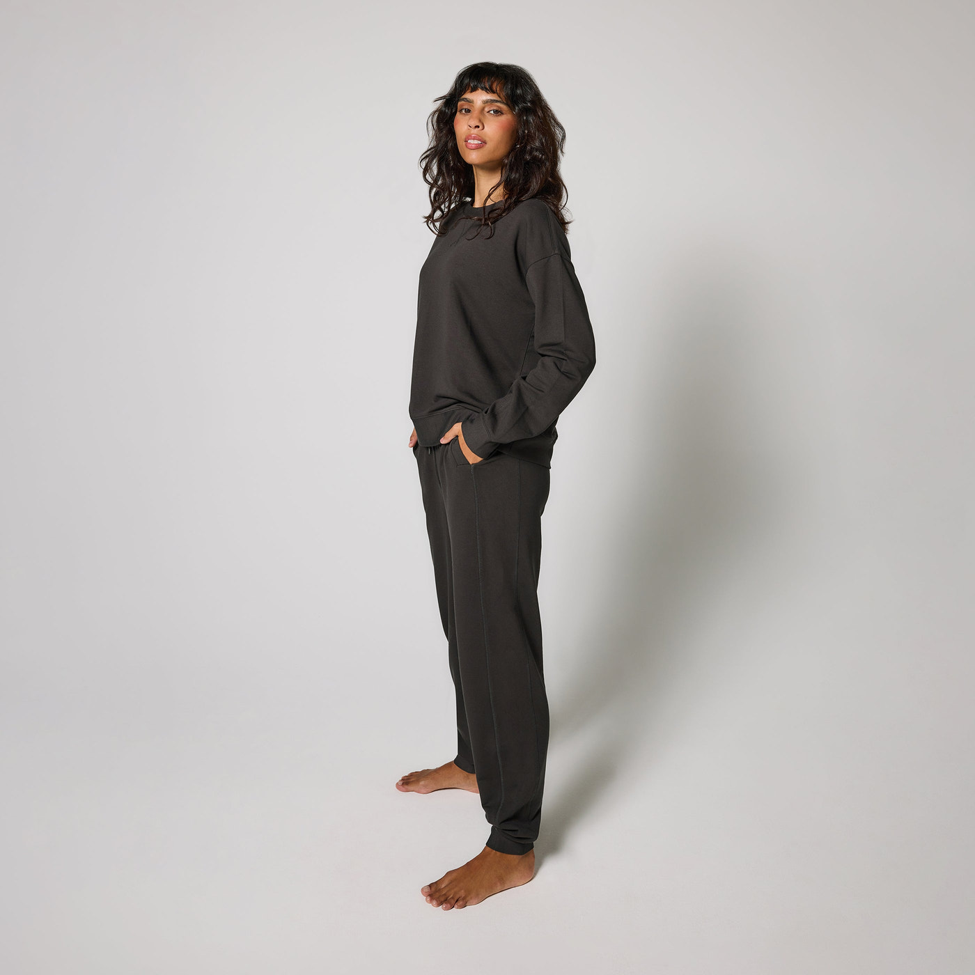 Pantalon de jogging Lounge-Luxe grande taille - Black Coffee