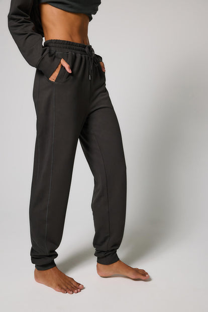 Pantalon de jogging Lounge-Luxe grande taille - Black Coffee