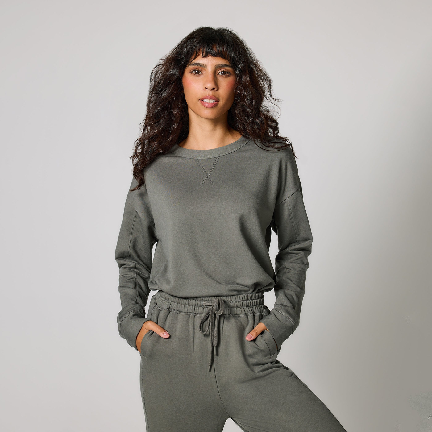 Sweat Lounge-Luxe grande taille - Slate Green