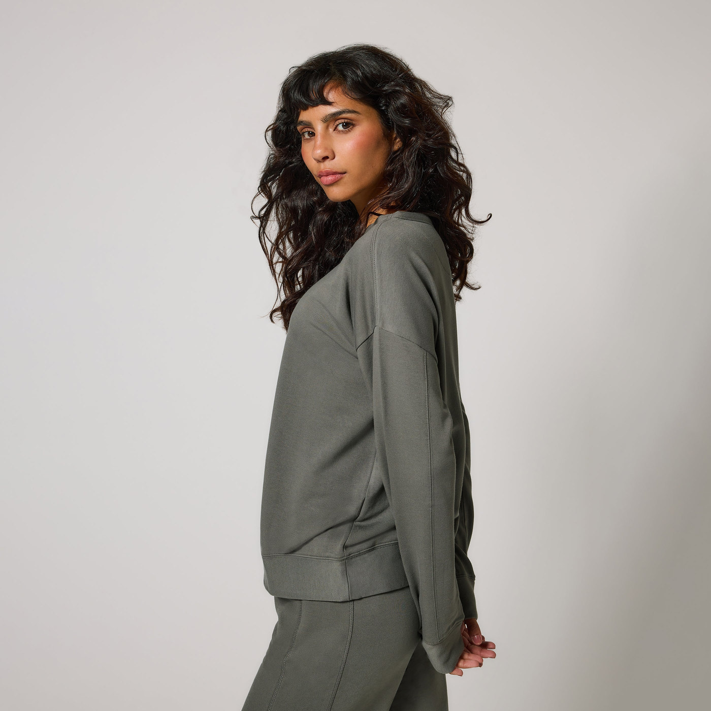 Sweat Lounge-Luxe grande taille - Slate Green