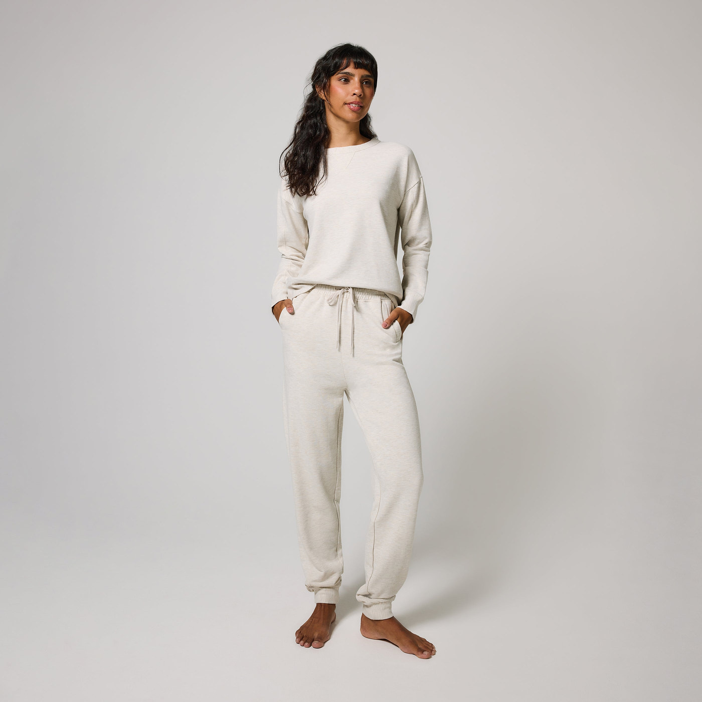 Pantalon de jogging Lounge-Luxe - Vanilla Marl