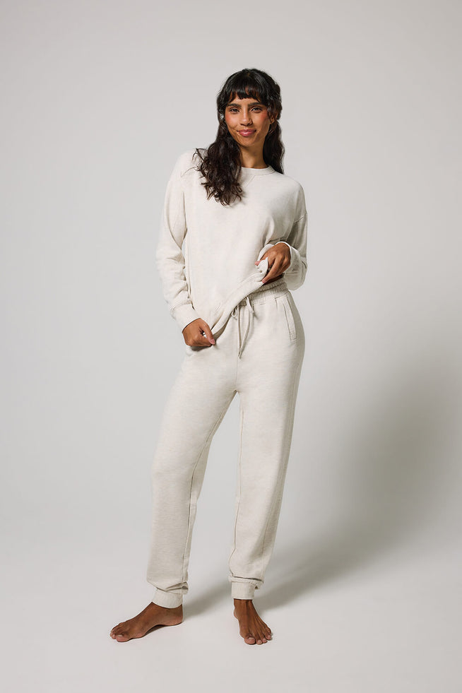 Pantalon de jogging Lounge-Luxe - Vanilla Marl