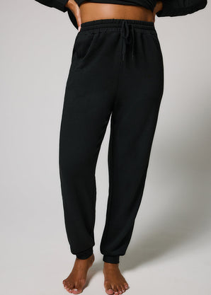 Pantalon de jogging Lounge-Luxe - Noir