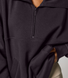 ALL SZN organique Pull Oversize avec Quart de Zip - Shadow Grey
