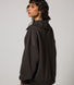 ALL SZN organique Pull Oversize avec Quart de Zip - Black Coffee