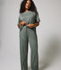 Ensemble lounge évasé tout doux - Sage Green