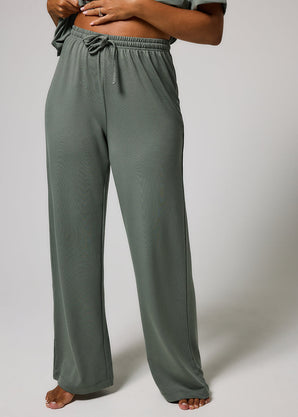 Ensemble lounge évasé tout doux - Sage Green