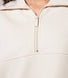 ALL SZN organique Pull Oversize avec Quart de Zip - Ecru