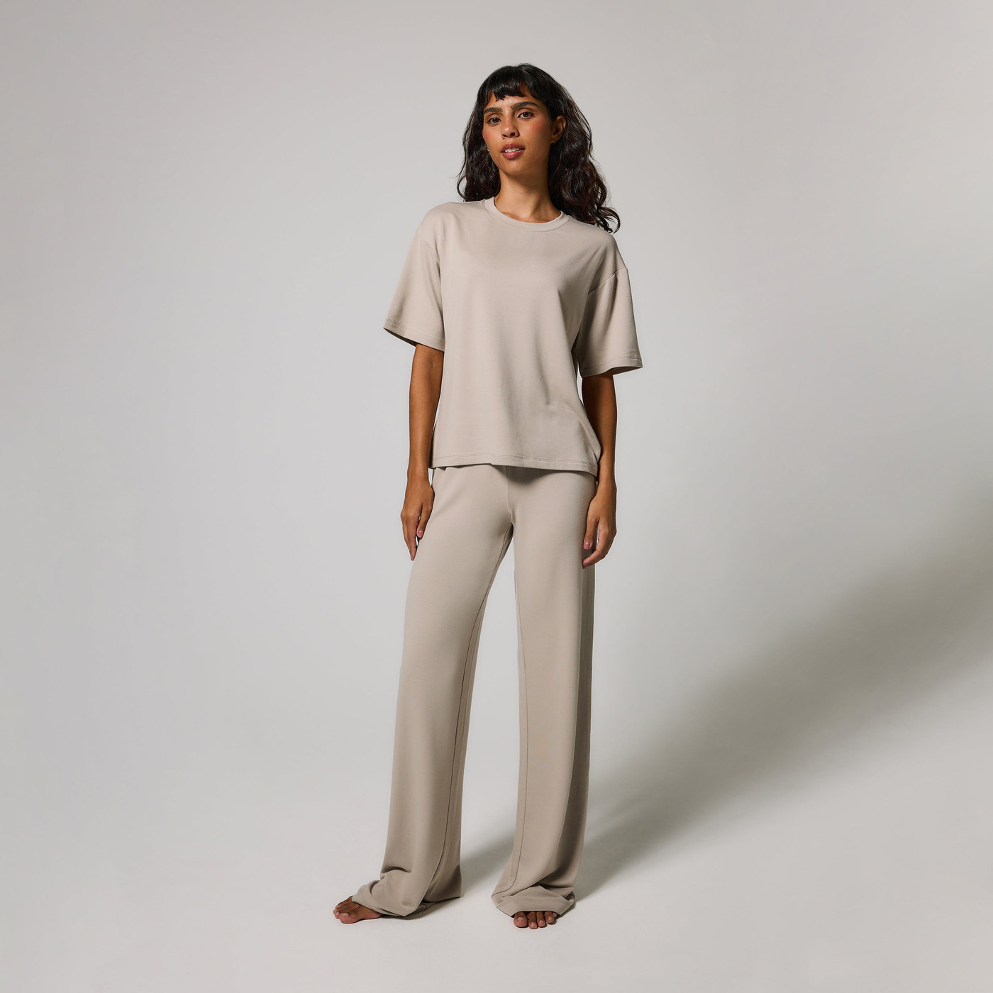 Ensemble lounge évasé tout doux - Oatmeal Beige