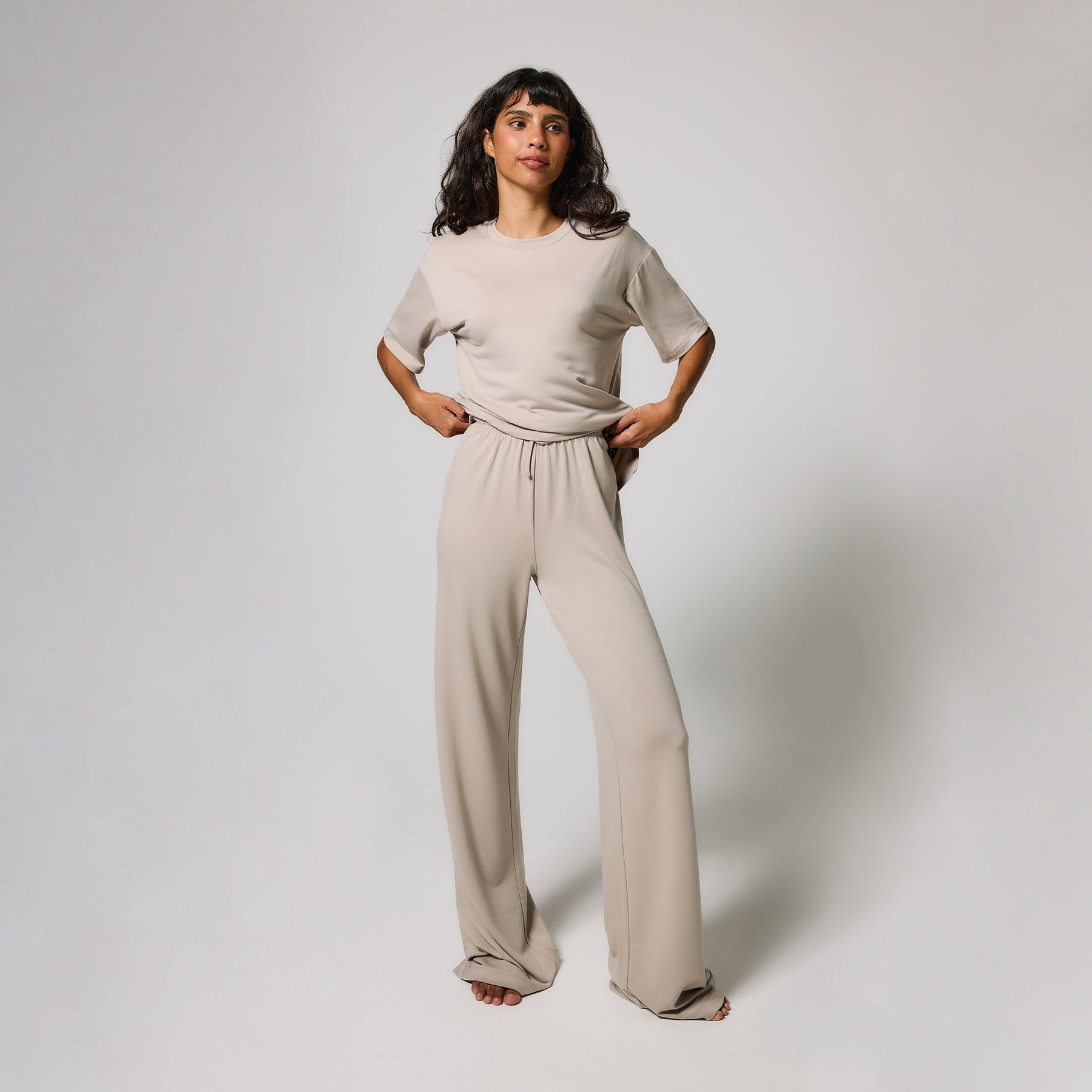 Ensemble lounge évasé tout doux - Oatmeal Beige
