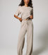 Ensemble lounge évasé tout doux - Oatmeal Beige