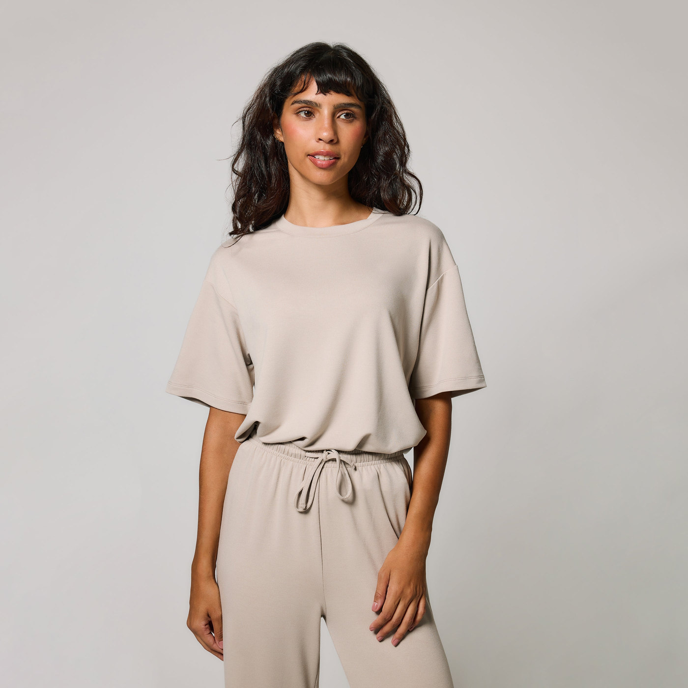 Ensemble lounge évasé tout doux - Oatmeal Beige