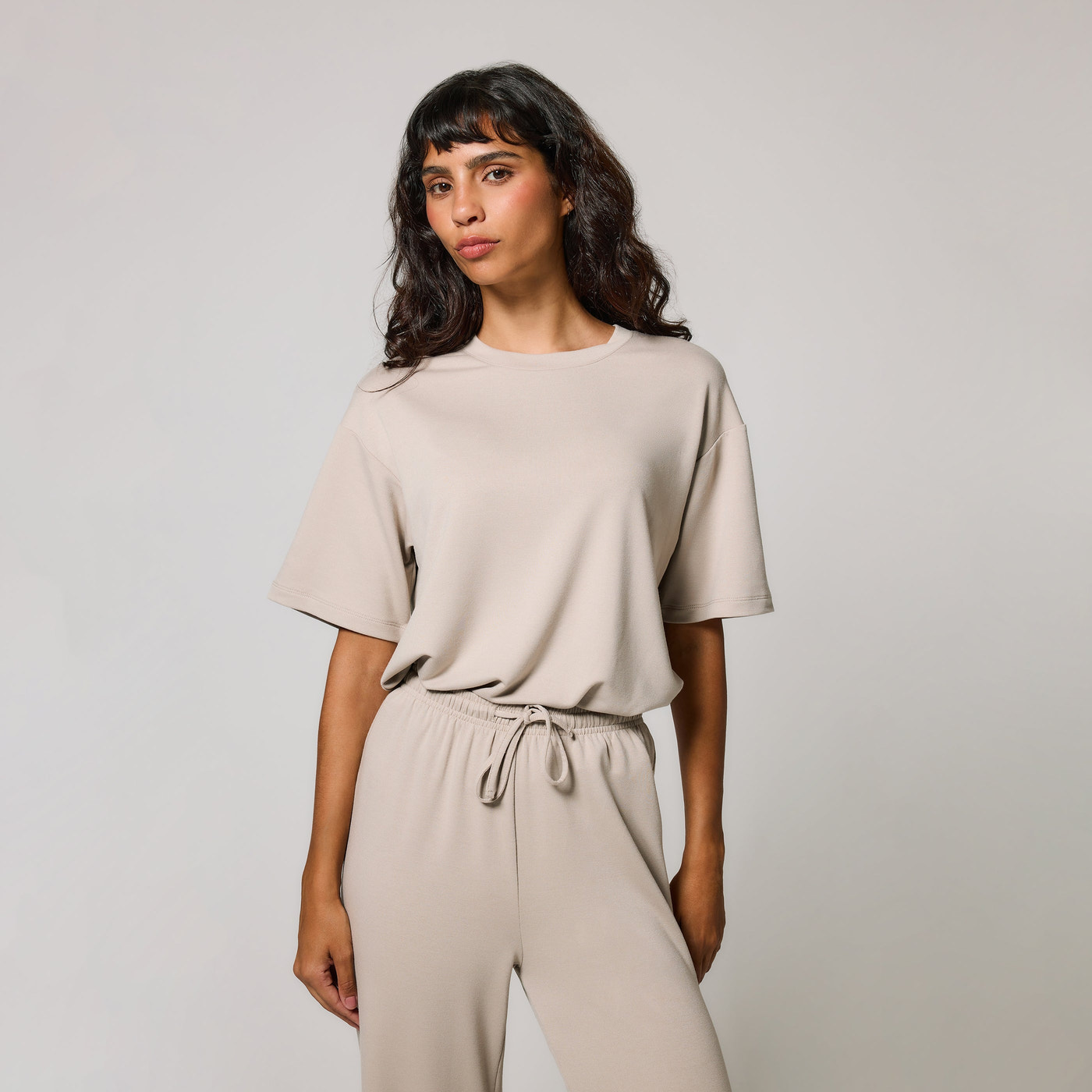 Ensemble lounge évasé tout doux - Oatmeal Beige
