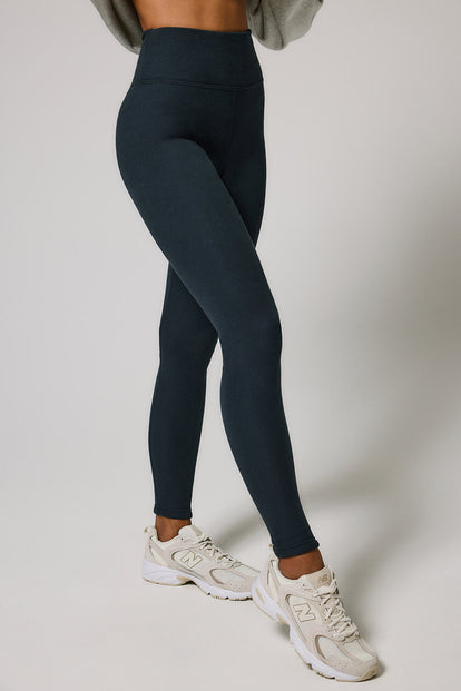 Legging doublé polaire épais grande taille - Vintage Navy