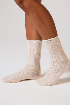 Chaussettes tricotées - Beige