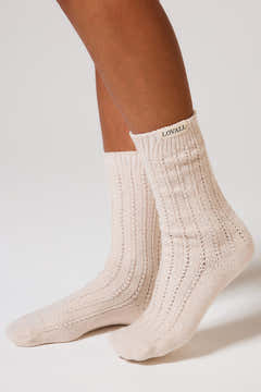 Chaussettes tricotées - Beige